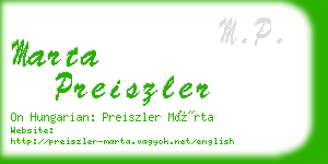 marta preiszler business card